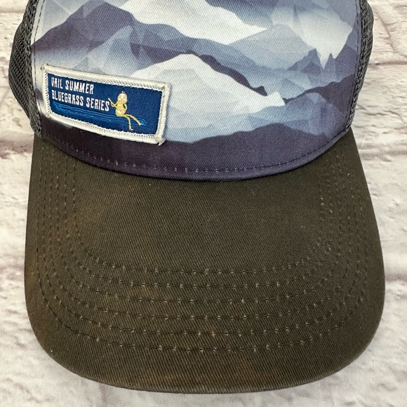 Vail Summer Bluegrass Series Locale Outdoor Mesh Snap Back Hat Colorado Mountain - Picture 9 of 11